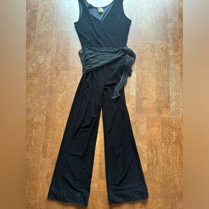 Vintage black velvet jumpsuit